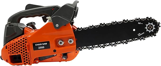 12 Inch Gas Chainsaw 25.4CC 900W Petrol Chainsaw 2-Stroke Gass Chain Saws, Engine Chain Saw Set Gas Chainsaws for Cutting Wood Outdoor Home Farm Us (Red)