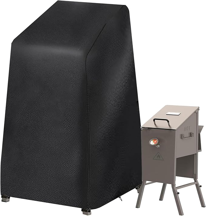 Deep Fryer Cover for Bayou Classic 700-701 Deep Fryer, 4 Gallon Deep Fryer Cover, 600D Oxford Material with Pu Coating (without Side Shelf/Cart)