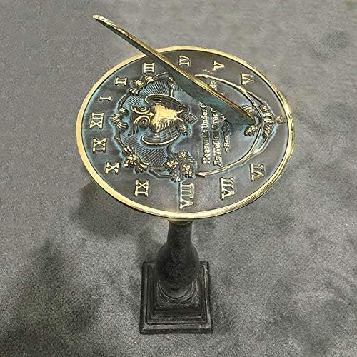 Rome Cast Aluminum Spindle Pedestal for Sundials, Antique, 21.5" H (B30)