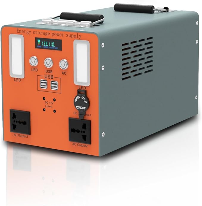 Portable outdoor camping power supply, 2000Wh backup power supply, output power 1500W, with pure sine wave 110V AC socket, suitable for outdoor camping home power outage emergency