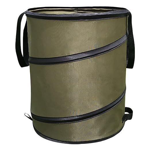 Camping Trash Can, Pop-Up Trash Can/Recycle Bin, Car Garbage Can,Reusable Outdoor Trash Garden Yard Trash Bag Foldable Camping Recycling Bin (Green10gallons)