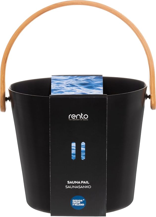 Northern Lights Group Rento Sauna Bucket Aluminum, Black - Finnish Sauna Accessories