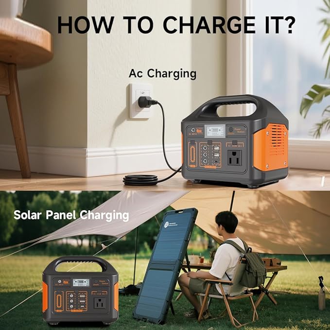 Portable Power Station 256Wh LiFePO4 Battery, 300W (Peak 600W) Backup Lithium Battery, Solar Generator for Outdoors Camping Travel Hunting Blackout