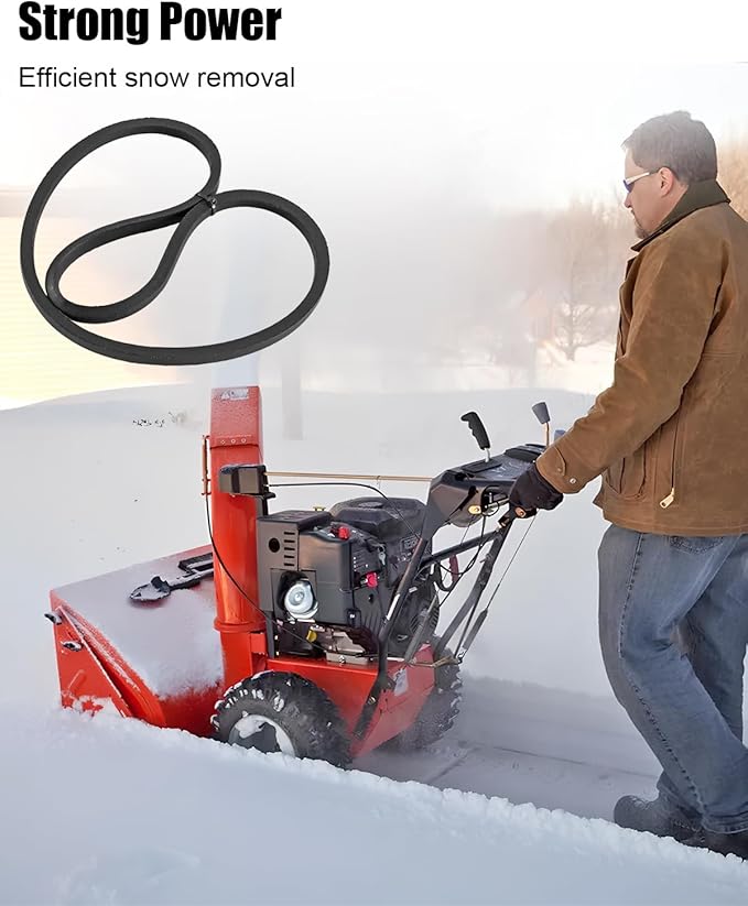 2Pcs V-Belt Fit for Ariens 07200802 Deluxe 24" 28" Snow Thrower, Snow Blower Deck Drive Belt