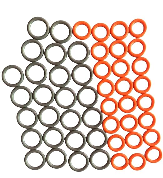 1/4" & 3/8" Pressure Washer QD Colored O-Rings (1/4''&3/8''(25+25) 50 Pack （Red+Grey）,M22 Quick Connect Coupler