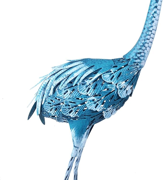 Crane Statue Metal Crane Sculpture Garden Decoration Metal Yard Art for Patio Lawn Backyard Outdoor Decoration A Set of 2