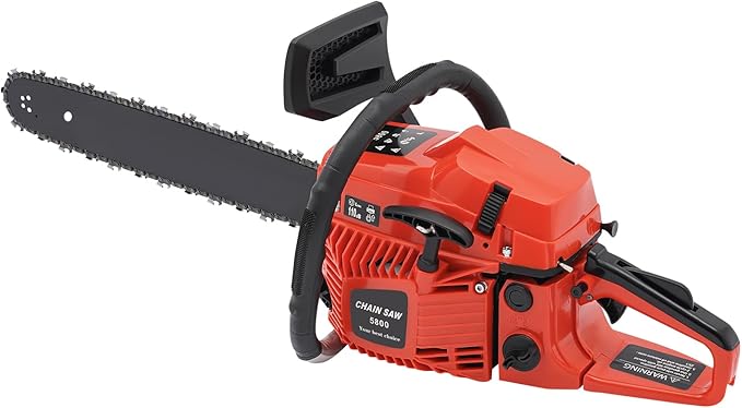 Gas Chainsaw, 2Stroke/4Stroke Gasoline Chainsaw Power Chain Saws Handheld Cordless Petrol Chainsaws For Wood Cutting Forest Felling Tree Pruning Shrub Pruning (2Stroke 20In 2600W 58CC)