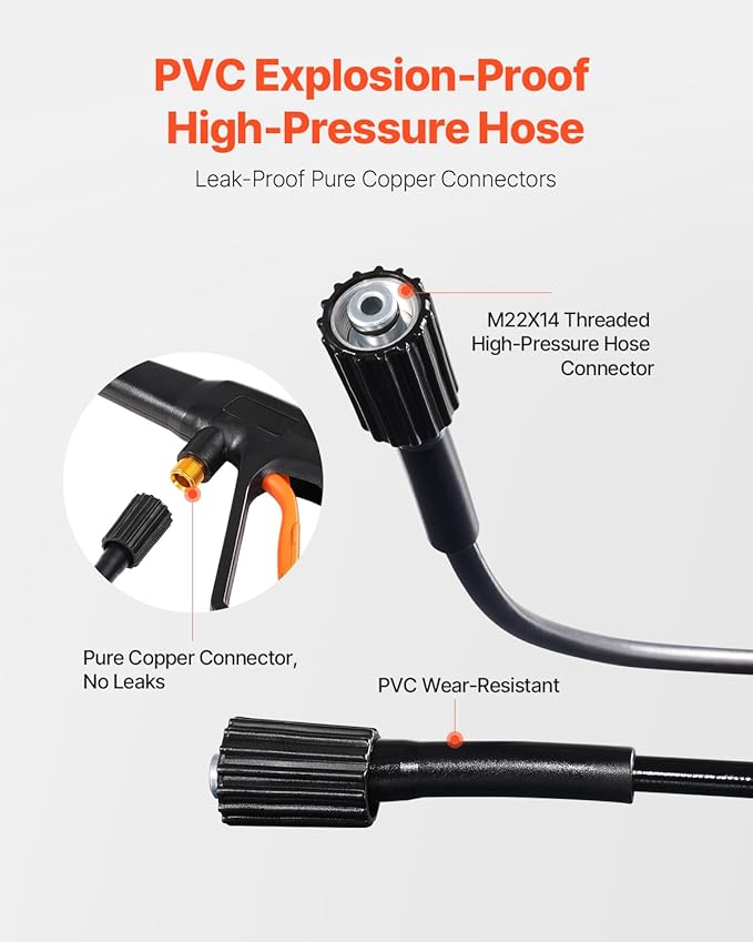 VEVOR Electric Pressure Washer, Max 4200 PSI and 2.8 GPM, High Power Pressure Cleaning Machine with 4 Quick Connect Nozzles and a Foam Cannon, Ideal for Cars/Fences/Driveways/Patios/Home Cleaning