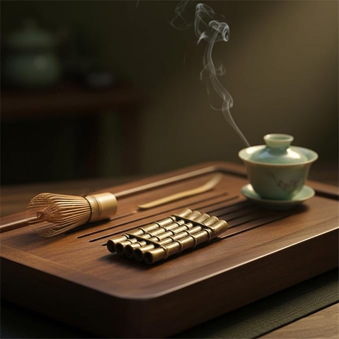 LOGOFUN 6pcs Mini Bamboo Rafts Miniature Bamboo Rafts Models Resin Tiny Bamboo Raft Ornaments for Garden Micro Landscape Decoration