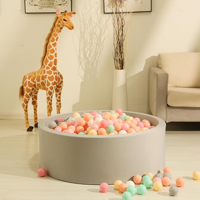 GOGOSO Ball Pit Balls Crush Proof Non-Toxic Plastic Balls Babies Kids Toy Bulk Pack 170pcs 2.2inchs