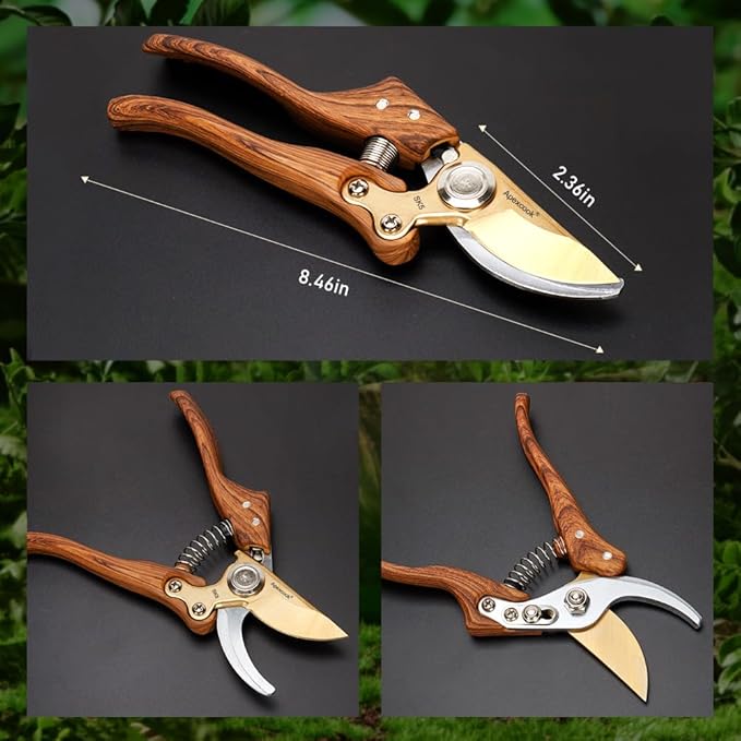 Garden Shears, Handheld Pruning Shears for Heavy Duty, Ergonomic Gardening Tools for Pruning Branches, Plants, Shrubs and Vines, Professional Sharp Garden Scissors (Modern Garden Scissors)