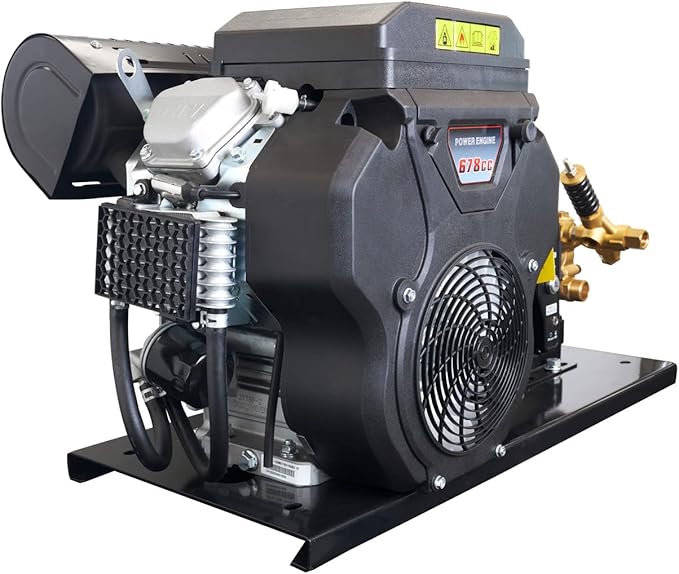 Canpump Belt Drive High Flow Pressure Washer 2200 PSI, 13.2 GPM – Triplex Power Washer Pump, 22 HP Loncin Engine – Electric Start, Industrial Grade, Fully Serviceable w/External Unloader