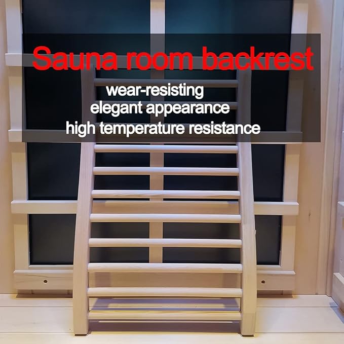 2 Pack Sauna Backrest Infrared Wooden Sauna, Traditional Sauna