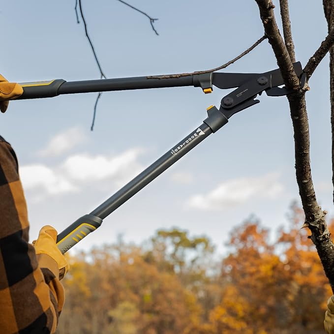Woodland Tools Super Duty Lopper, 32 Inch Geared Bypass Branch Cutter with Soft Grip Handles, Manual Tree Limb Cutter for Thick Branches, Heavy Yard Work, and Seasonal Pruning