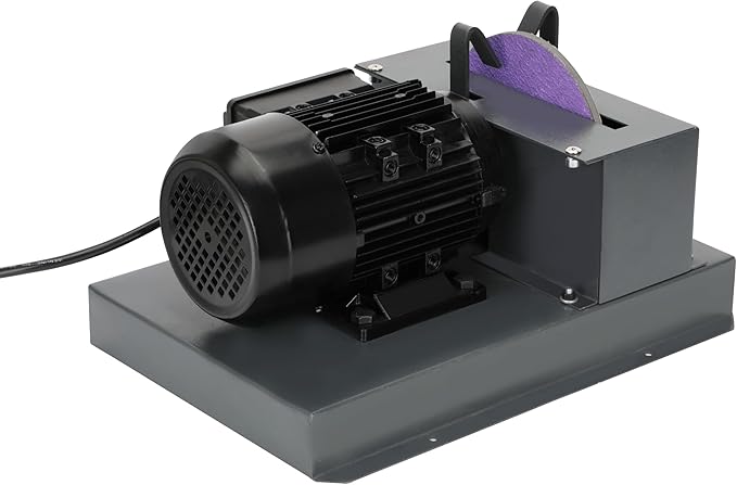 Lawn Mower Blade Sharpener, 1HP 750W Lawnmower Blade Grinder with 9-inch Ceramic Grinding Disc, 2 Sanding Paper & 40°Bracket for High/Low Lift Blades, Gator Blades, Flat Blades