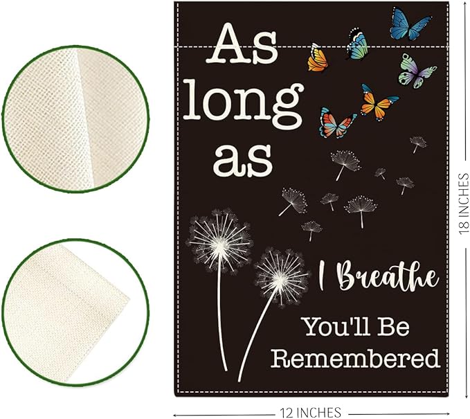 Memorial Garden Flag Home Farmhouse Holiday Outside Outdoor Lawn Decorations Yard Flag Double Sided 12x18 Inch