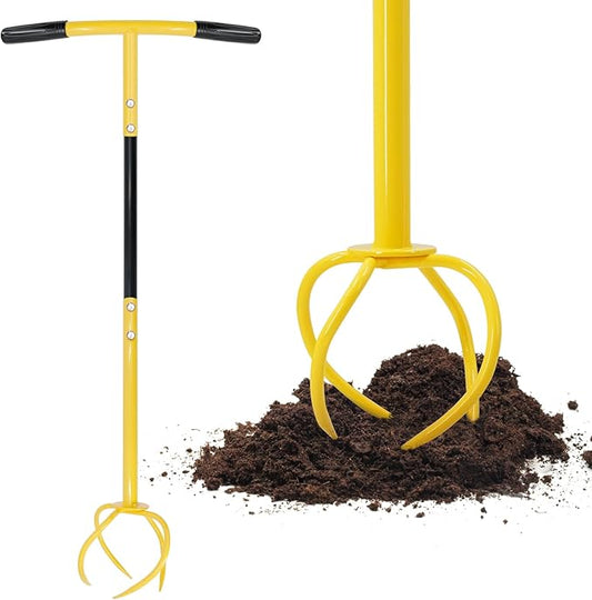 Manual Twist Tiller for Gardening, Garden Claw Hand Tiller, Steel Cultivator Tiller Lawn Aerator Soli Lossener for Gardening Bed and Plant Box