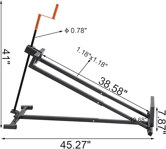 Riding Lawn Mowers Lift Jack, for Garden Tractors and Lawn Mowers with Manual Handle & Power Tool Extension Handle, Weight Capacity 882 Lbs, Gray