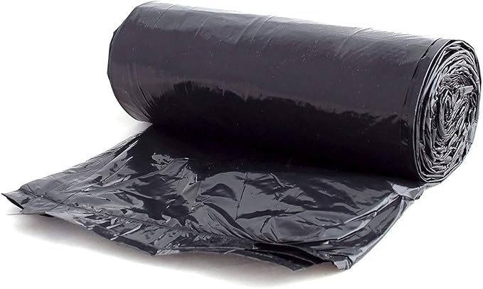 Aluf Plastics T-Tough Roll Pack Low Density Repro Blend Star Seal Coreless Rolls Bag, 12-16 Gallon 1.0 Mil, 32" Length x 24" Width, H Strength, Black (Pack of 2000)