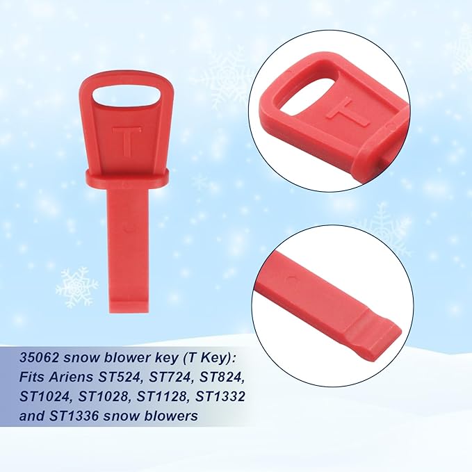 Universal Snow Blower Key Set 490-241-0008 Fits for PowerMore Troy-Bilt Briggs & Stratton MTD Craftsman Tecumseh Snow King Blower and Lawn Mower Engines (4 Keys)