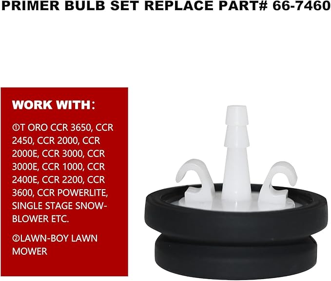 5 Pcs 667460 Primer Bulb Replacement Set Fit for to-ro Lawn-Boy Snowblower, Primer Bulb Replacement for to-ro Lawn Boy 66-7460 44-2750 S tens 120-440 24-1027 Snowblower