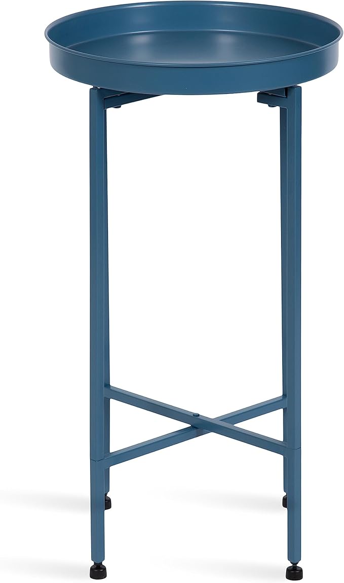 Kate and Laurel Celia Round Foldable Tray Accent Table