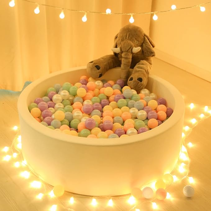 TRENDPLAY Plastic Balls for Ball Pits 2.2 Inch, Pack of 50 100 200 500 Hollow Balls, Perfect for Toddler Baby Pools,Party,Festival Decoration