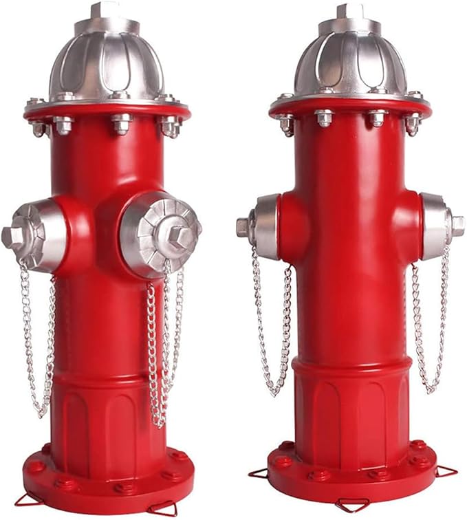 Dog Fire Hydrant Pee Post Statue with 4 Stakes, Fake Fire Hydrant for Dogs to Pee On Puppy Pee Post Training Tool Yard Garden Indoor Lawn Ornament Outdoor Statue (17.5 * 7.3 inch)