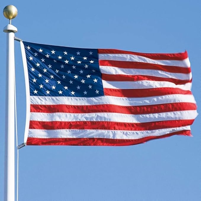 American Flag 20x30 Ft Embroidered Stars, Brass Grommets, Sewn Stripes, Vibrant Colors Outdoor USA Flag Super Tough Tearproof Spun Polyester US Flag, United States Country Flags