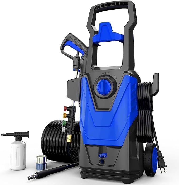 AgiiMan Pressure Washer, Power Washer, High Pressure Cleaner for Cars, Patios, Driveways, Blue