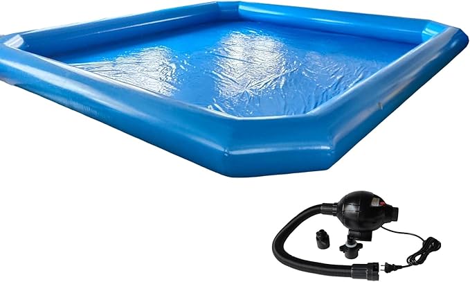 19.7x19.7x2ft Commercial Large Inflatable Pool Blow Up Swim Pools Swimming Lounge Pools with One Blower for Commercial Outdoor Summer