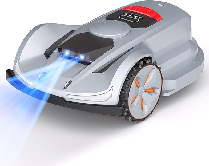 Sunseeker X7 Wireless Robot Lawn Mower 0.75 Acre/ 32,000Sq. Ft, with Smart APP Control, Vision AI System & RTK, Path Planning, Adaptive Floating Cut Height up to 4", Included a Set of Blades.