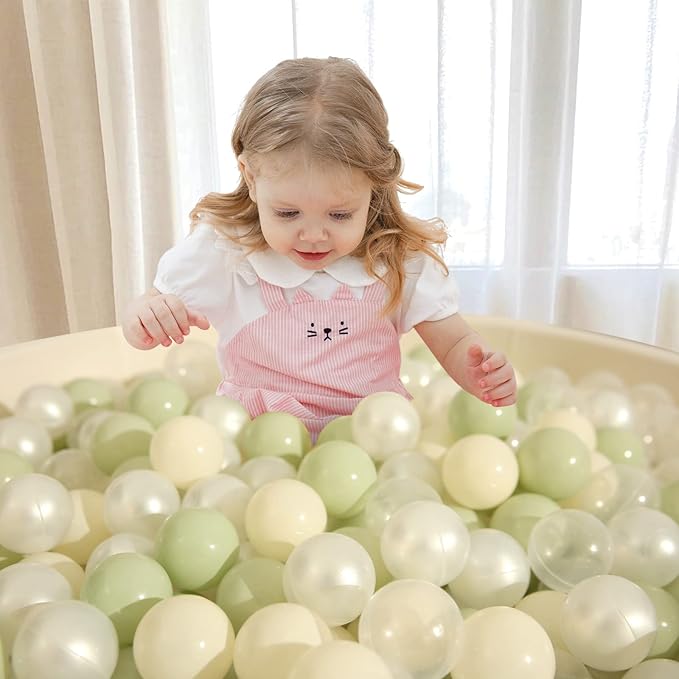 TRENDPLAY Plastic Balls for Ball Pits 2.2 Inch, Pack of 50 100 200 500 Hollow Balls, Perfect for Toddler Baby Pools,Party,Festival Decoration