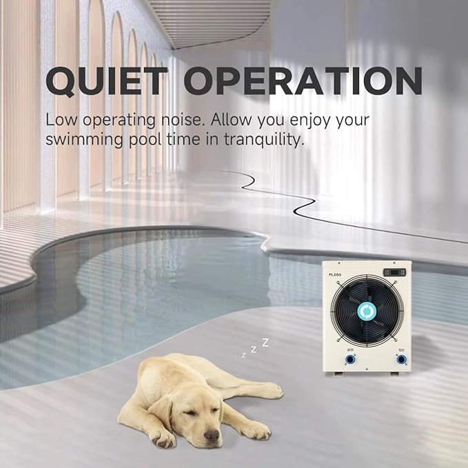 14,000 BTU Swimming Pool Heat Pump - Electric Pool Heater for Above Ground Pools Up to 4,000 Gallons,Heating and Cooling Pool Heater 120V