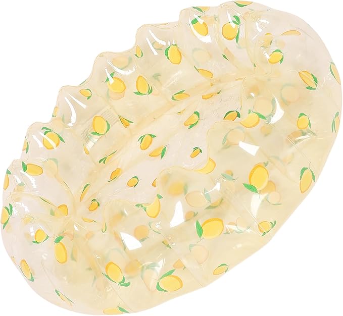 29 Inch Inflatable Swimming Pool, PVC Portable Blow Up Ball Play Pit Pool for Kid Indoor Outdoor Backyard (Transparent Lemon)