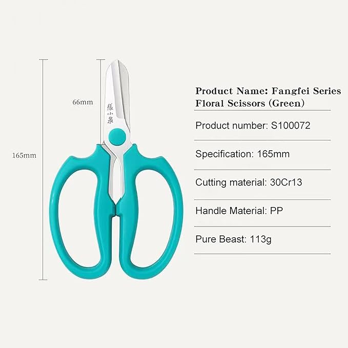 Pro Florist & Garden Shears - 3.38mm Heavy-Duty Rustproof Steel | Cuts Hydrangeas, Roses & Thick Stems | Ergo Wide-Grip Scissors for Fresh Flowers, Pruning, Ikebana