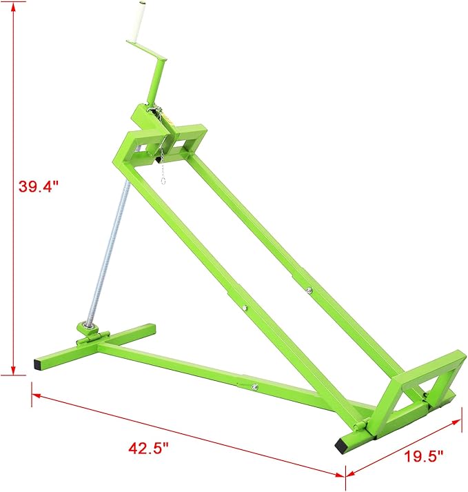 Ride on Lawn Mower Jack Lift, 800 Lbs Capacity Lawn Tractor Lifter Telescopic Maintenance Jack for Lawn Mowers and Garden Tractors, Lawn Tractor + 45°Tilt Adjustable (Green)