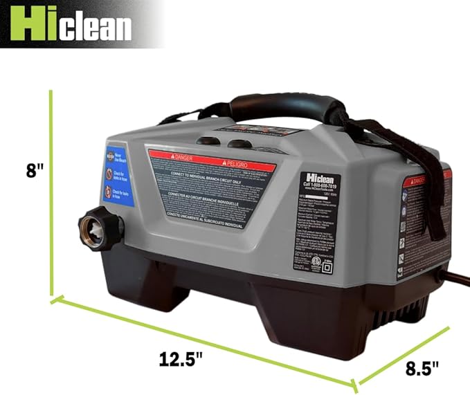 Electric Pressure Washer 1800 PSI - Portable Power Washer for Car Detailing, Patios, Fences and Outdoor Cleaning, Compact Design with Foam Cannon, Turbo and Fan Nozzles, ETL Certified