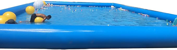 19.7x19.7x2ft Commercial Large Inflatable Pool Blow Up Swim Pools Swimming Lounge Pools with One Blower for Commercial Outdoor Summer