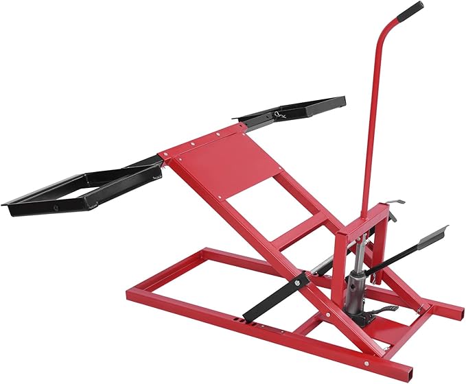 Hydraulic Cylinder Lift Jack for Zero Turn Radius Riding Lawn Mower Maintenance and Repair, Lawn Mower Lift, 500lb Lifting Capacity with Locking Bar for Added Safety