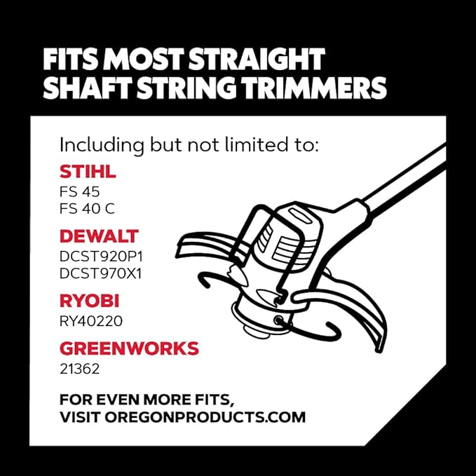 Oregon Magnum Gatorline 095 Trimmer Line Heavy Duty, Professional Twisted Weed Wacker String for Gas and Electric Grass Trimmer and Brushcutters, Fits Most Standard Models .095" x 282-Foot (20-020)