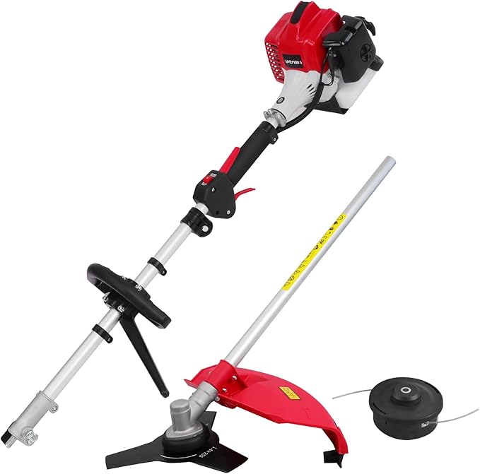 25.4cc Weed Wacker Gas, 3-in-1 String Trimmer/Edger 16-Inch, 10-Inch Brush Cutter for Garden Edging & Lawn Care（AM4532）