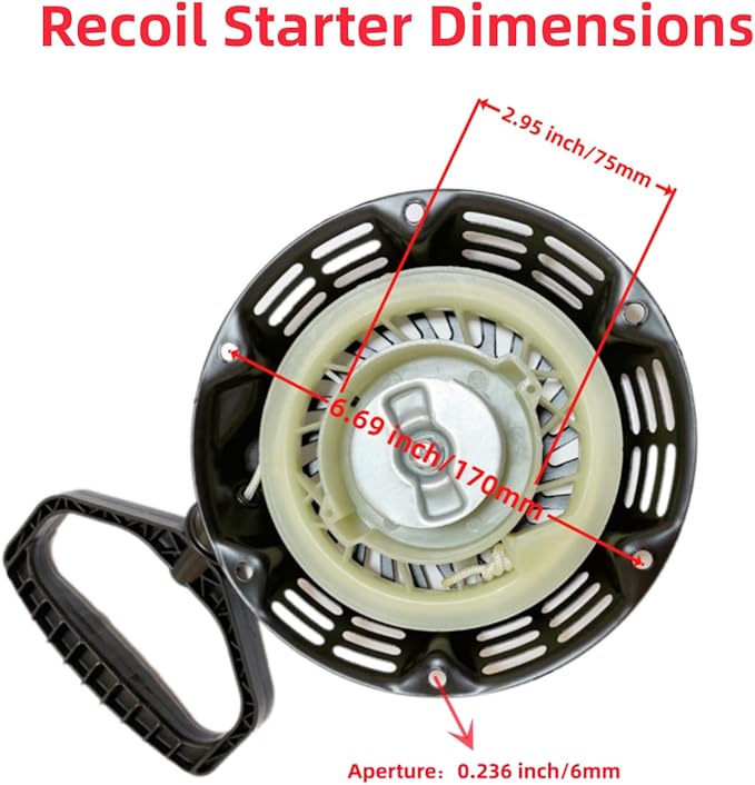 751-10955 Recoil Starter Replacement for MTD 161-JW 161-JWA Craftsman C-Cadet Hus-kee Troy-Bilt Yard Machines Snowblower Rep 951-10955