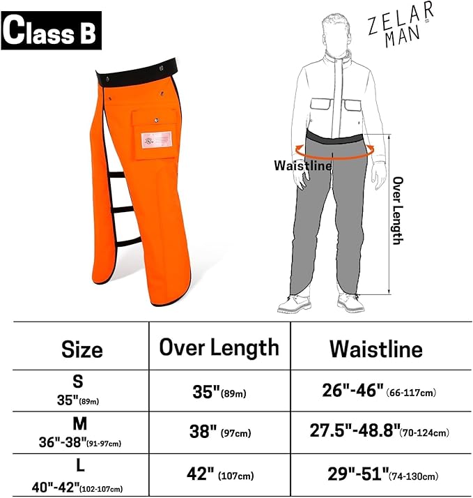 Chainsaw Chaps Apron Wrap 8-layer for Men/Women Loggers Forest Workers Protective Chain Saw Pants Adjustable