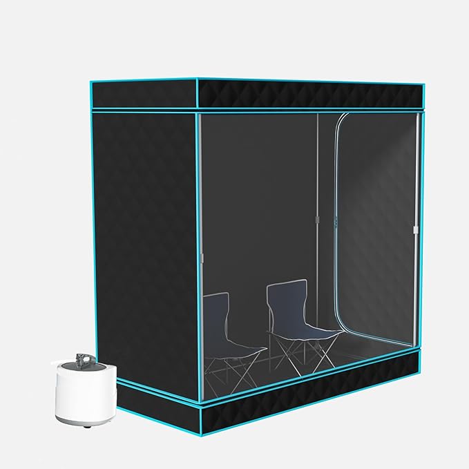 Portable Steam Sauna, Full Size Collapsible 2 Person Sauna Tent for Home Spa, 2.5L,1500W Steamer with Remote Control,Christmas Birthday Gift for Family
