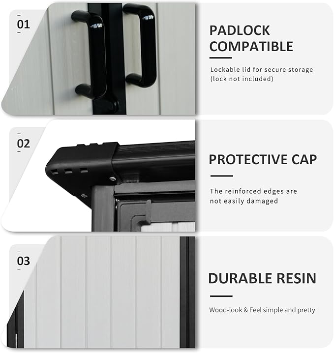 5x3ft Outdoor Storage Shed, Resin Cabinet with Lockable Doors – Weatherproof Storage for Bikes, Patio, Tools & More – Durable & Stylish (Black) (1 Doors)