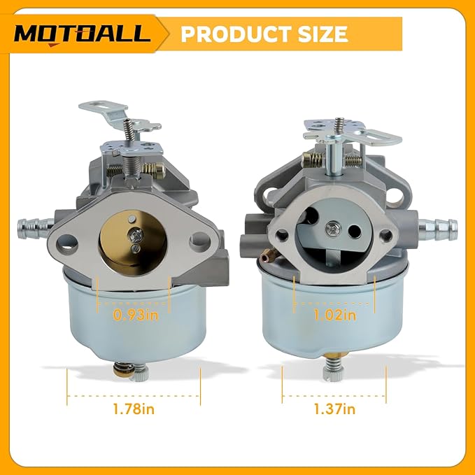MOTOALL 632334A Snowblower Carburetor for Tecumseh 632370A 632110 632111 632334 632370 632536 640105 Replaces Tecumseh 632334 Carburetor (Normal)