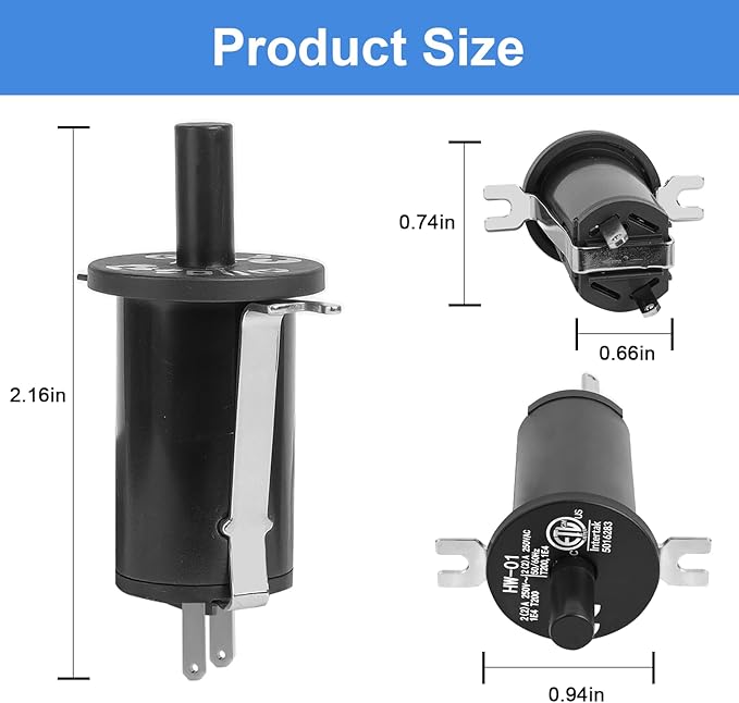 4 Pack Hopper Lid/Door Switch Kit, 9904190041 Replacement Part for Masterbuilt Gravity Series 560/800/1050 XL, Digital Charcoal Grill + Smokers, Including 8Mounting Screws