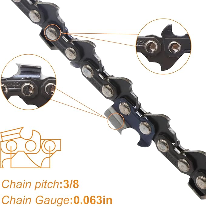 380 Gas Chainsaw, 72cc 2-Cycle 3.6KW 4.8HP Power Chain Saw with 24 Inch Alloy Bar, OEM Code F380W, Replacement For Stihl MS381, MS380, 038, NS872, Heavy Duty Logging