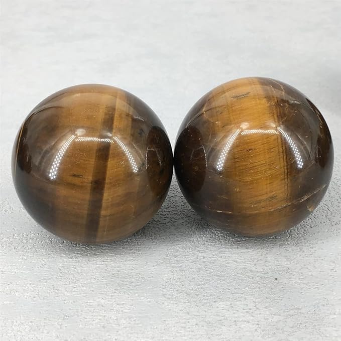 4-5CM/1.58-1.97inch Ttiger Eyes Crystal Ball Polished Natural Tiger Eye Stone Sphere Decorative Sphere Healing Crystals Ball Stone Crafts Home Decor Ornament Gifts (40-50mm, Tiger's Eye)